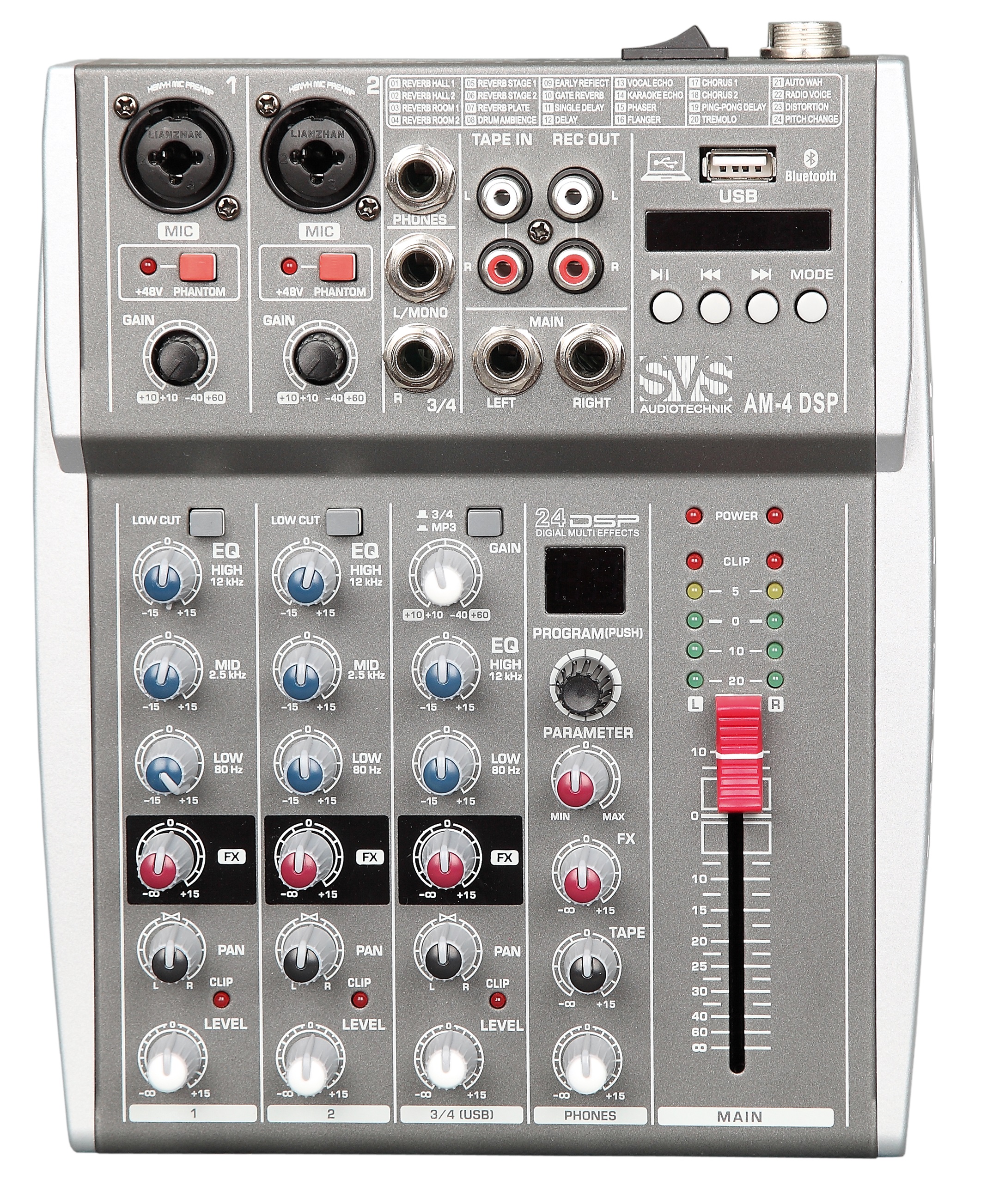 

Аналоговый микшерный пульт SVS Audiotechnik AM-4 DSP 4 канала, AM-4 DSP