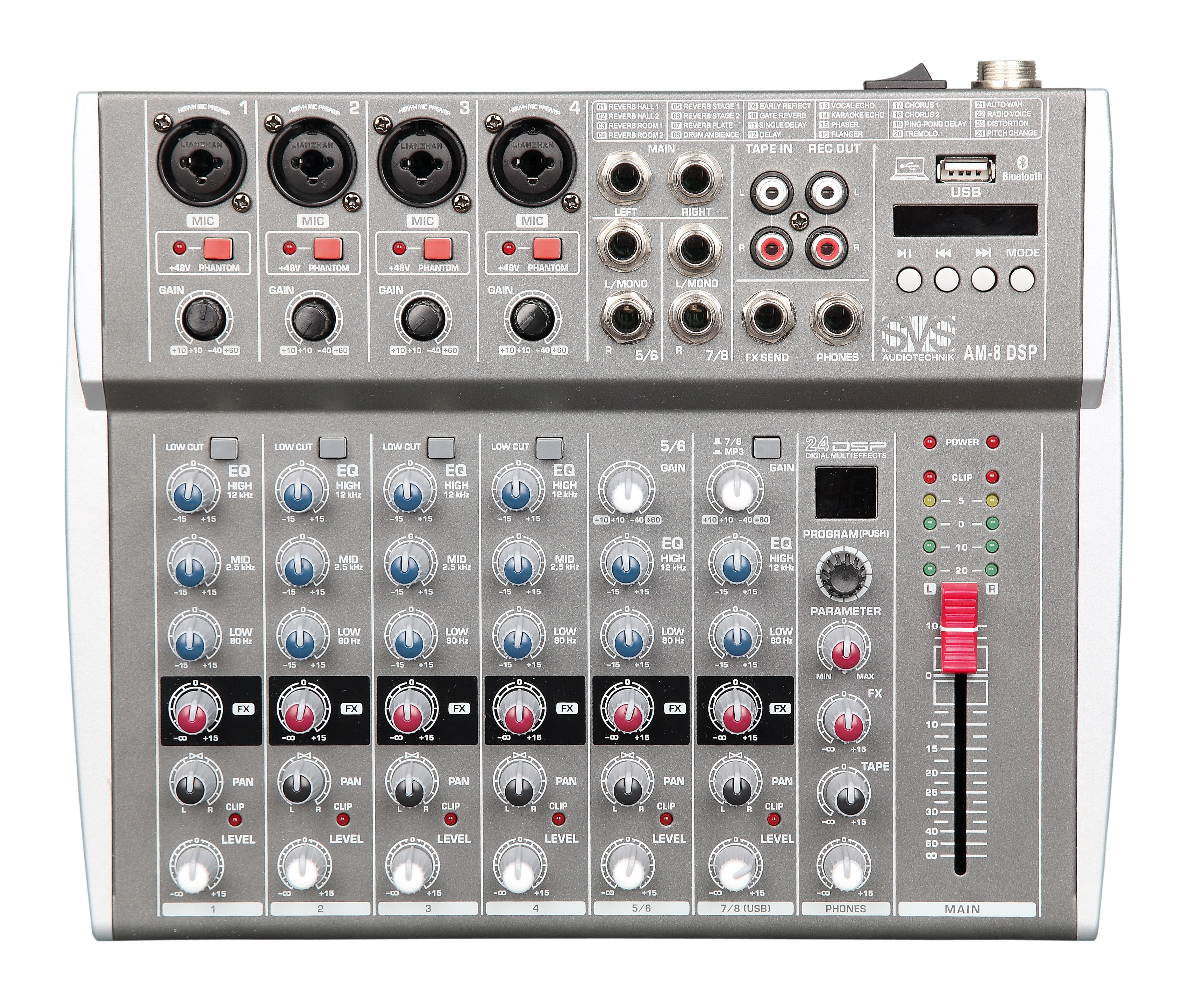 Аналоговый микшерный пульт SVS Audiotechnik AM-8 DSP