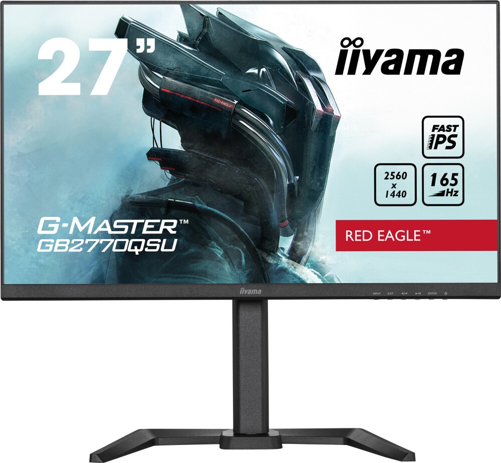 

Монитор 27" Iiyama G-MASTER GB2770QSU-B5 IPS, 2560x1440 (16:9), 400кд/м2, 165 Гц, 0.5 мс, 178°/178°, HDMI, DisplayPort, USB-Hub, черный (GB2770QSU-B5), GB2770QSU-B5