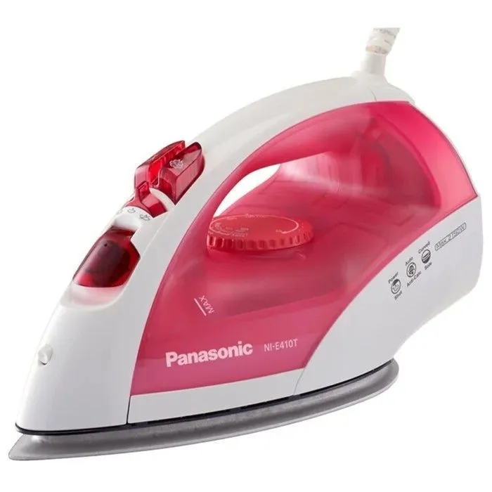 

Утюг Panasonic NI-E410TRTV 2.15 кВт, длина шнура 1.8 м, белый/красный (8887549575419), NI-E410TRTV