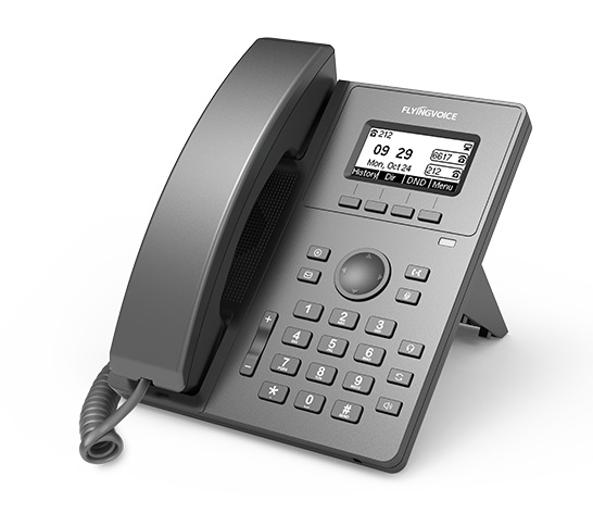 

VoIP-телефон FLYINGVOICE P10W, 2 линии, 2 SIP-аккаунта, монохромный дисплей, серый (P10W), P10W