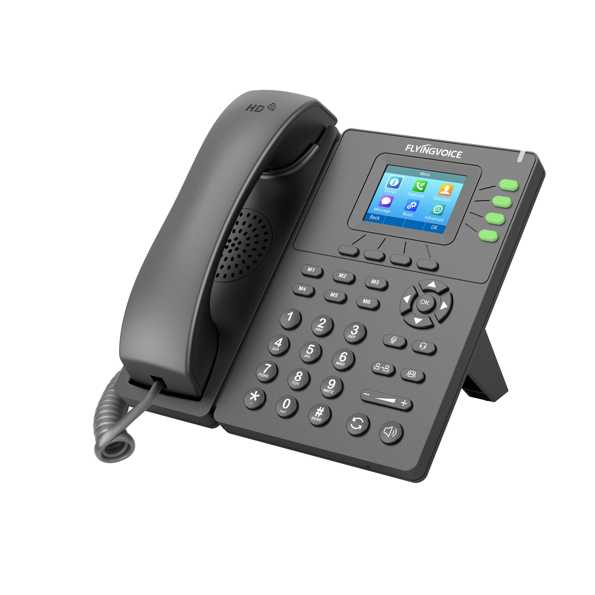 

VoIP-телефон FLYINGVOICE P21P, 4 линии, 4 SIP-аккаунта, цветной дисплей, PoE, серый (P21P), P21P