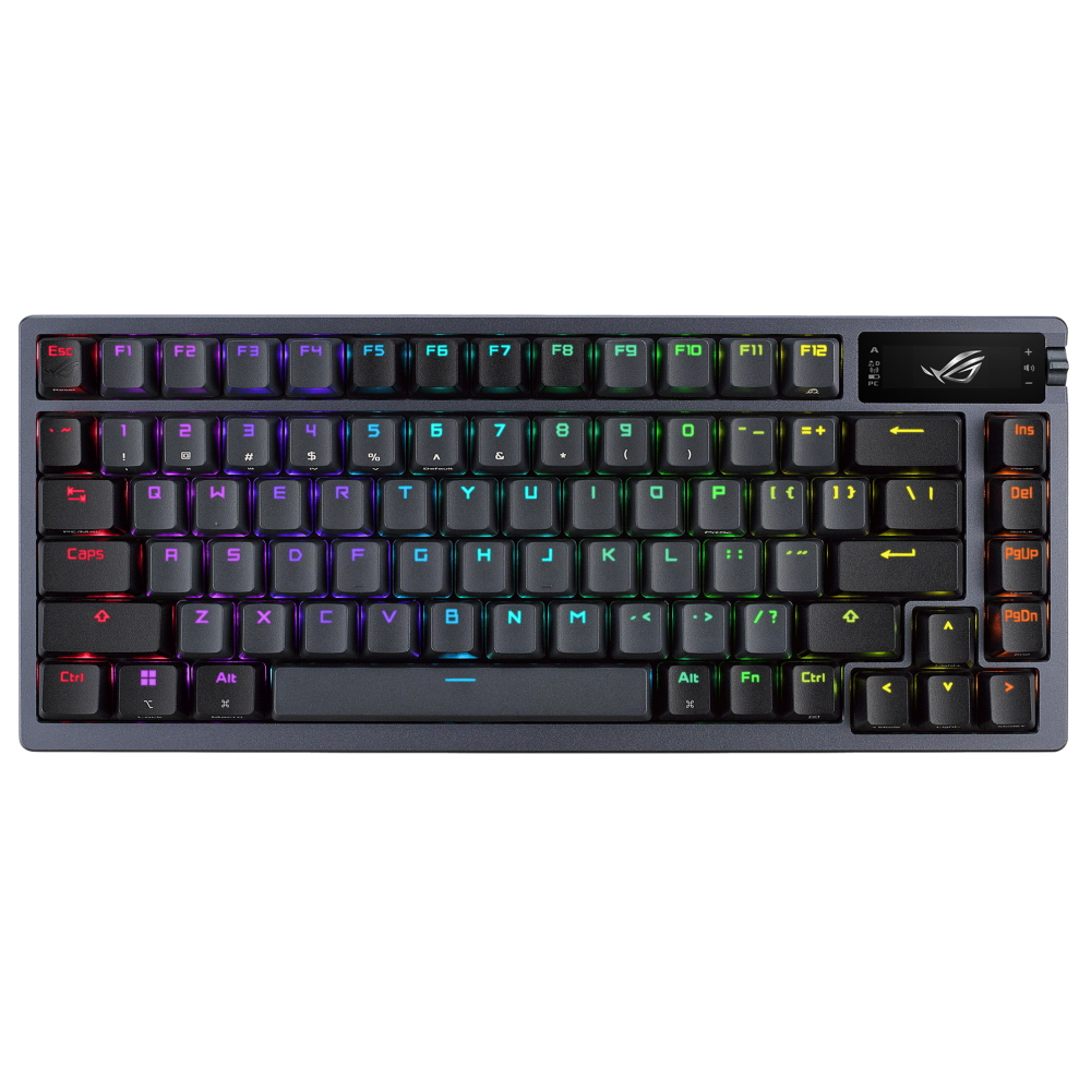 

Клавиатура беспроводная ASUS M701 ROG AZOTH, механическая, подсветка, Bluetooth/Радиоканал, черный (90MP0316-BKRA01) Английская раскладка!!!, M701 ROG AZOTH