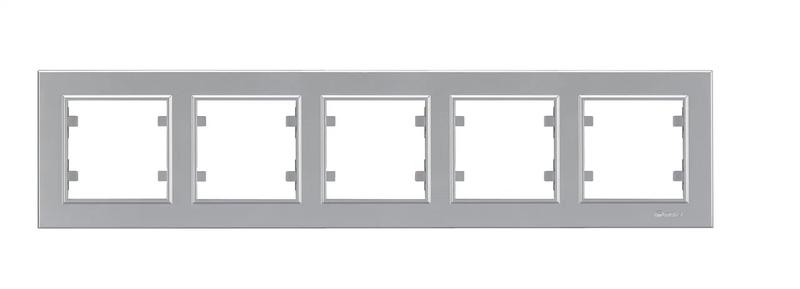 Рамка Makel Karea, горизонтальная, 5, серебро (56065705)