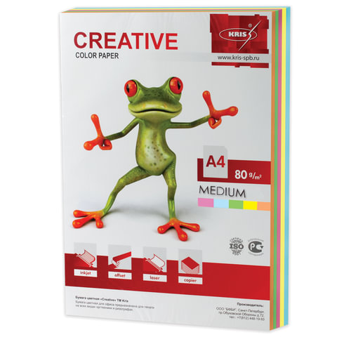 Бумага A4 80 г/м² 250 листов, микс медиум Creative Color Paper (4607067440747)