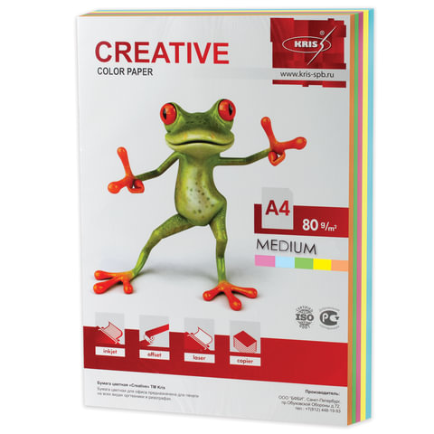 

Бумага A4 80 г/м² 250 листов, микс медиум Creative Color Paper (4607067440747)