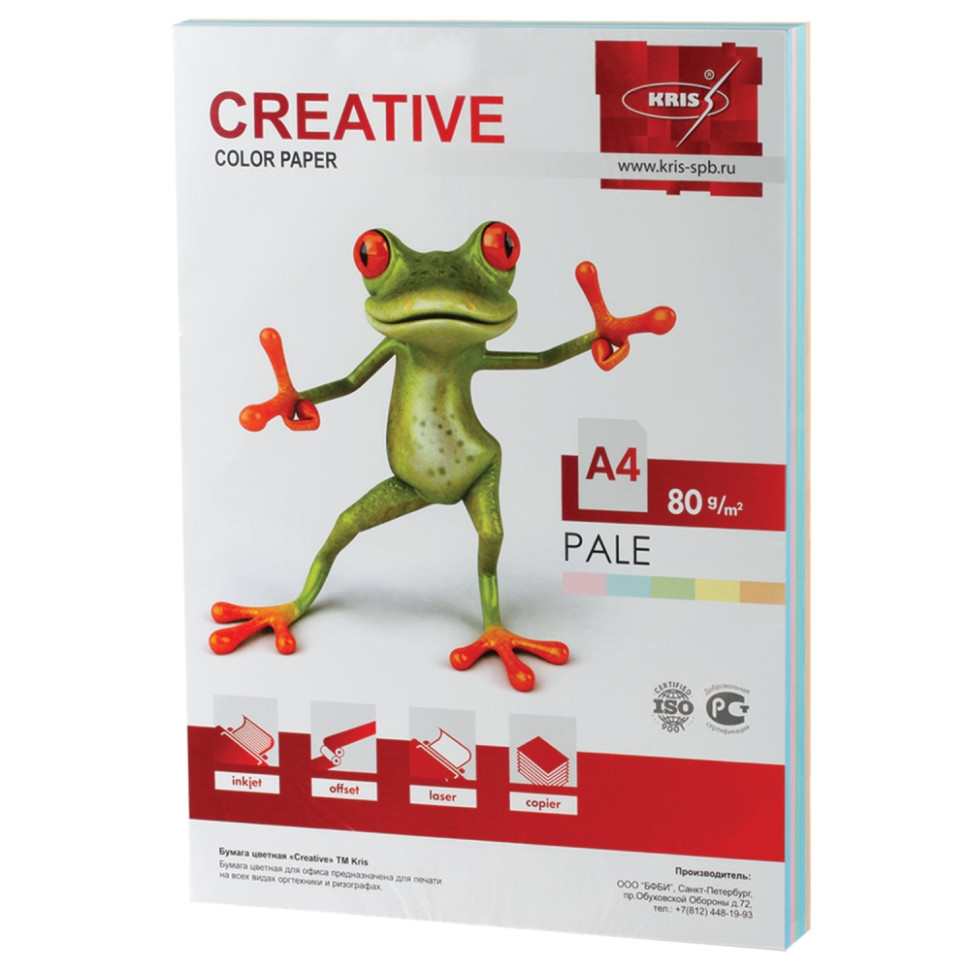 

Бумага A4 80 г/м² 250 листов, микс пастель Creative Color Paper (4607067440884)
