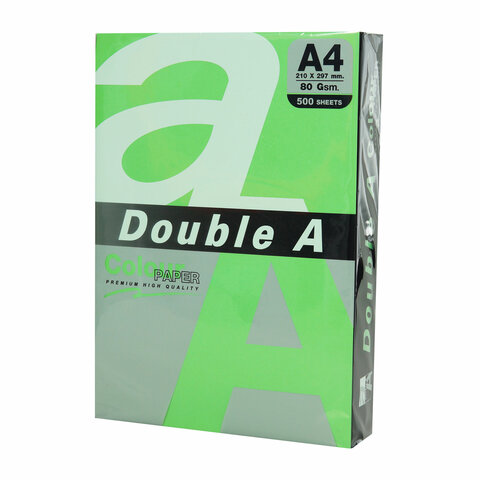 Бумага A4 80 г/м² 500 листов, зеленый интенсив Double A (8858741731958)