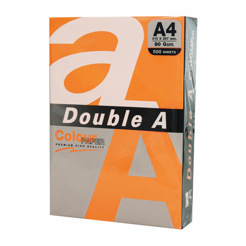Бумага A4 80 г/м² 500 листов, оранжевый интенсив Double A (8858741731934)