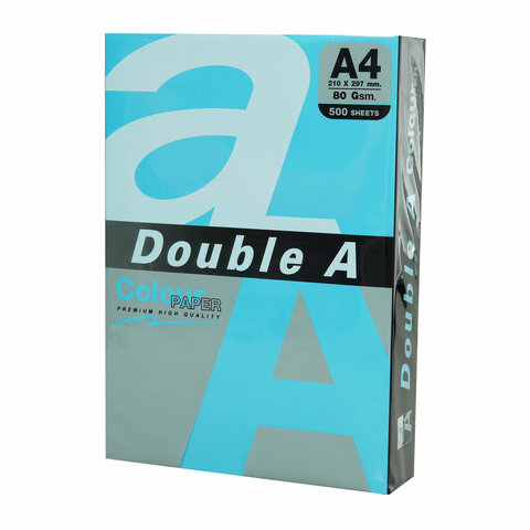 Бумага A4 80 г/м² 500 листов, синий интенсив Double A (8858741731965)