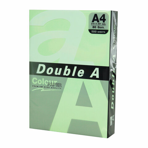 Бумага A4 80 г/м² 500 листов, зеленый пастель Double A (8858741729047)