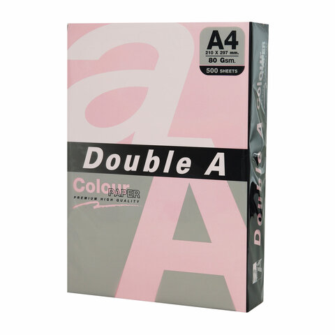 

Бумага A4 80 г/м² 500 листов, розовый пастель Double A (8858741729054)