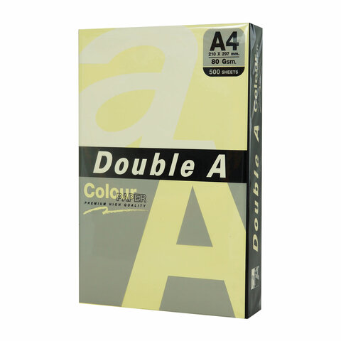 

Бумага A4 80 г/м² 500 листов, светло-желтый пастель Double A (8858741723472)