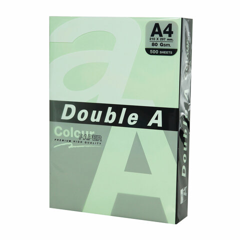 Бумага A4 80 г/м² 500 листов, светло-зеленый пастель Double A (8858741723489)