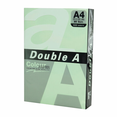 

Бумага A4 80 г/м² 500 листов, светло-зеленый пастель Double A (8858741723489)