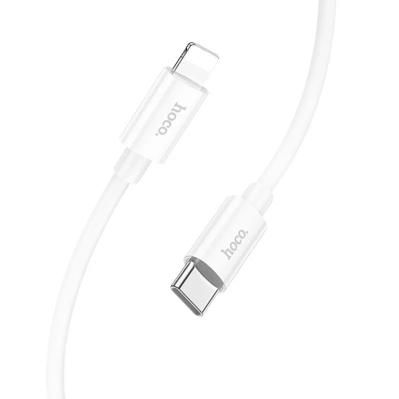 

Кабель USB Type-C(M)-Lightning 8-pin(M), быстрая зарядка, 3А, Power Delivery 20 Вт, 1 м, белый, HOCO Magic X87 (6931474783189), X87