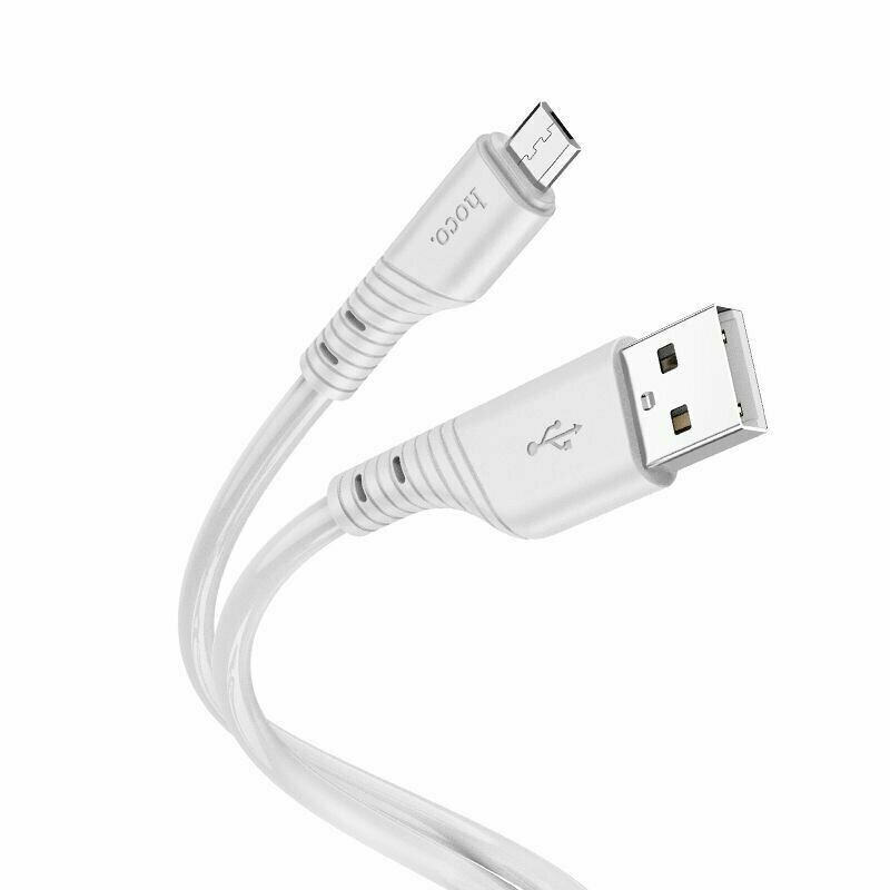 

Кабель USB-Micro USB, 2.4А, 1 м, серый, HOCO Crystal X97, X97