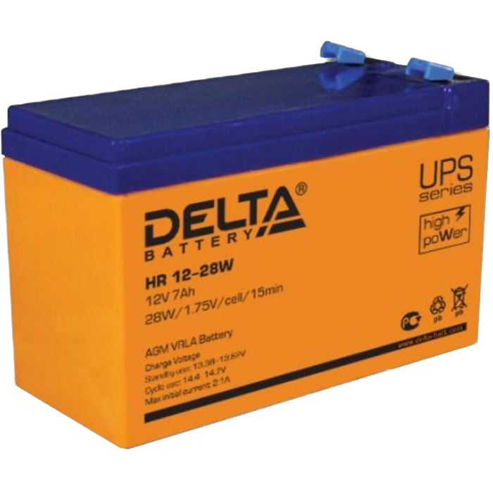 

Аккумуляторная батарея для ИБП Delta HR-W HR12-28W, 12V, 7Ah б/у, после ремонта (восстановление емкости АКБ после глубокого разряда), следы эксплуатации, потертости/царапинки на корпусе, Оранжевый, HR12-28W
