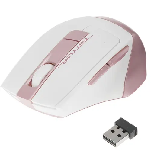 

Мышь беспроводная A4Tech Fstyler FG35, 2000dpi, оптическая светодиодная, USB, розовый/белый (FG35 PINK), Fstyler FG35