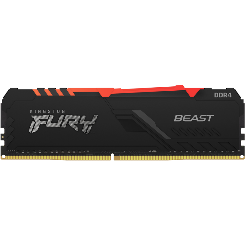

Память DDR4 DIMM 8Gb, 2666MHz, CL16, 1.2 В, Kingston, FURY Beast RGB (KF426C16BBA/8), KF426C16BBA/8