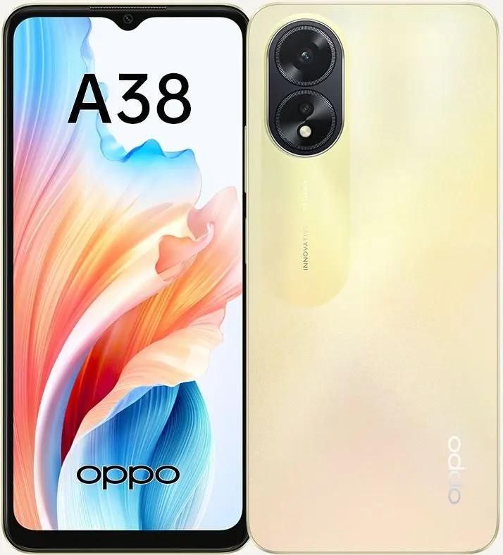 

Смартфон OPPO A38, 6.56" 1612x720 IPS, MediaTek Helio G85, 4Gb RAM, 128Gb, 3G/4G, NFC, Wi-Fi, BT, 2xCam, 2-Sim, 5000 мА⋅ч, USB Type-C, Android 13, золотистый (OPP-2579.4-128.GD), A38