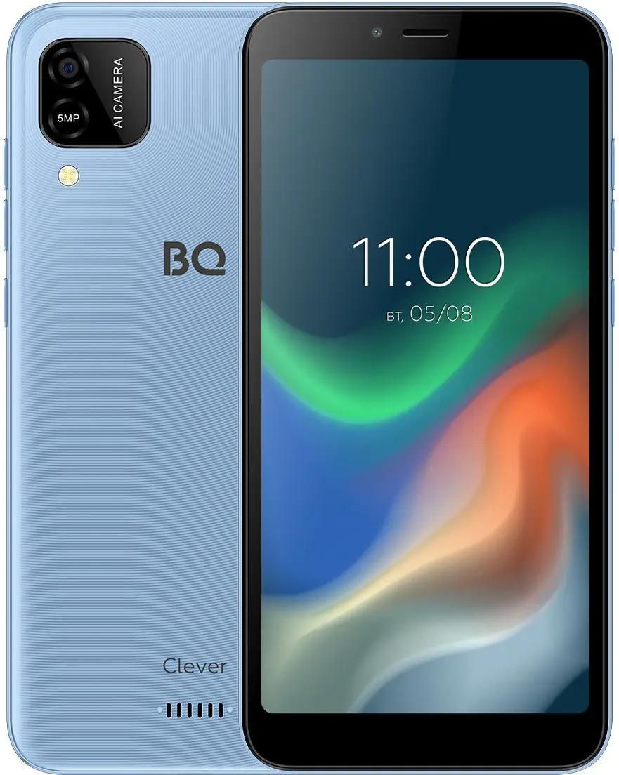 

Смартфон BQ 5765L Clever, 5.7" 720x1440 IPS, Unisoc Tiger T310, 3Gb RAM, 16Gb, 3G/4G, Wi-Fi, BT, Cam, 2-Sim, 2700 мА⋅ч, Micro-USB, Android 11, голубой, 5765L Clever