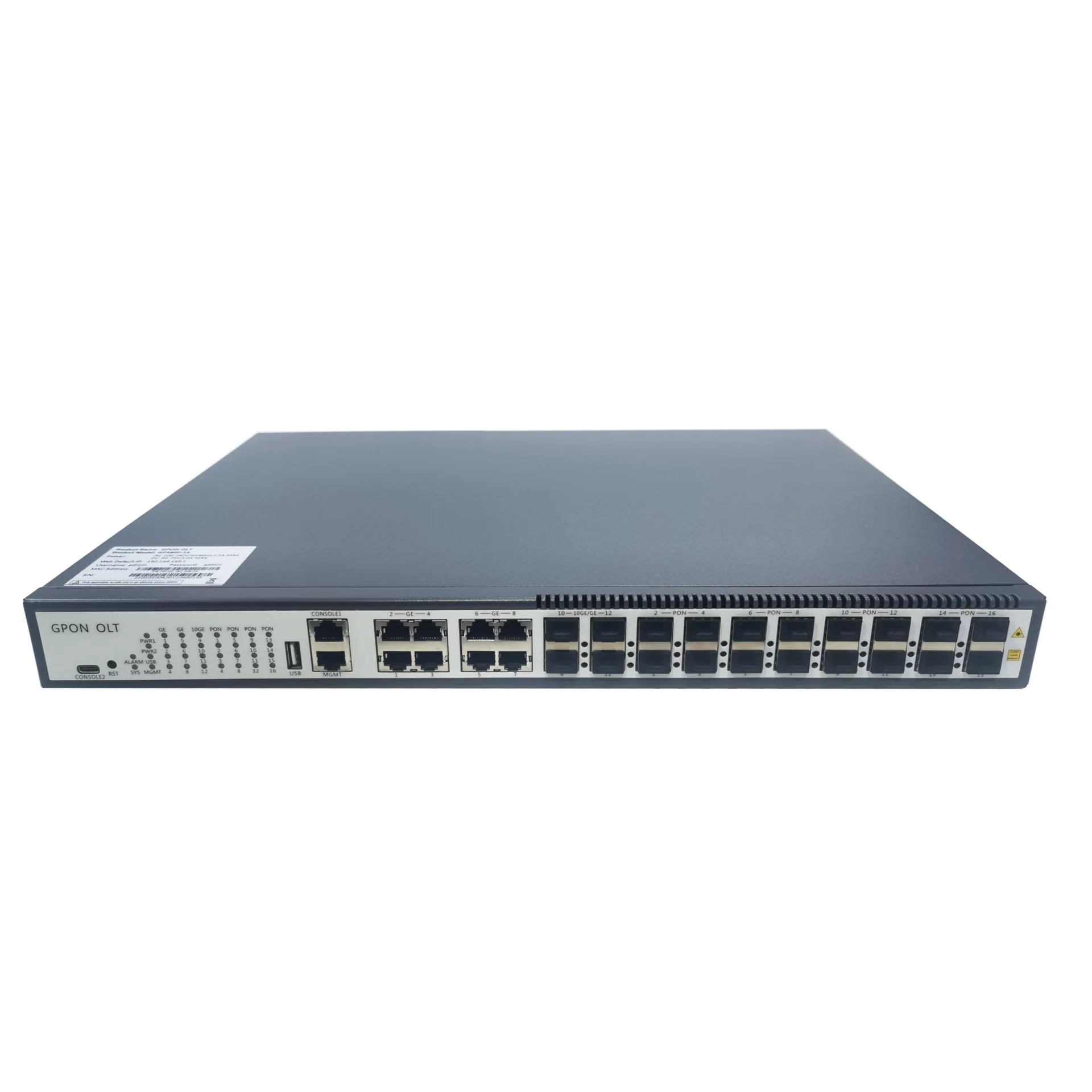 Абонентский терминал (OLT) SNR OLT-GPON-16-2AC, WAN (GPON) 16x1 Гбит/с, LAN 8x1 Гбит/с (SNR-OLT-GPON-16-2AC)