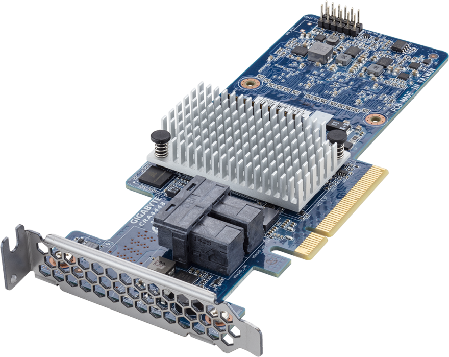 Контроллер Gigabyte CRA4448, SAS/SATA 12G, 8-port (miniSAS HD), RAID 0/1/5/6/10/50/60, 2Gb, PCI-Ex8 (9CRA4448NR-00)