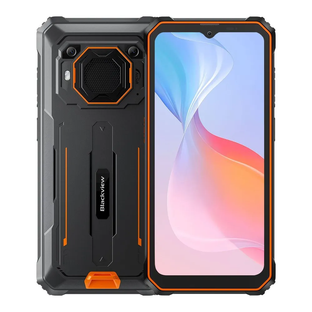 Смартфон Blackview BV6200 PRO 6Gb/128Gb Android черный/оранжевый (BV6200_6  PRO ORANGE)