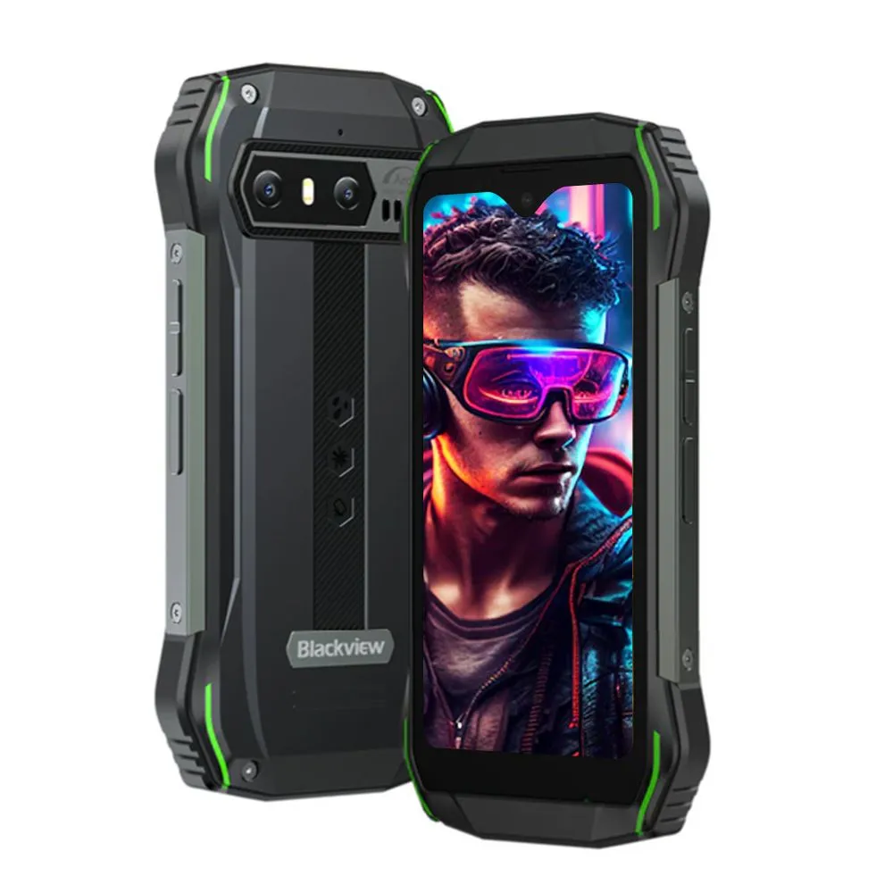 

Смартфон Blackview N6000, 4.3" 1200x540 IPS, MediaTek Helio G99, 8Gb RAM, 256Gb, 3G/4G, NFC, Wi-Fi, BT, Cam, 2-Sim, 3.88 А·ч, USB Type-C, Android 13, зеленый, ударопрочный корпус (N6000 GREEN), N6000