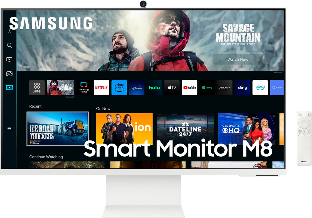 

Монитор 32" Samsung M8 LS32CM801UI VA, 3840x2160 (16:9), 400кд/м2, 4 мс, 178°/178°, HDMI, USB Type-C, USB-Hub, веб-камера, белый (LS32CM801UIXCI), LS32CM801UI