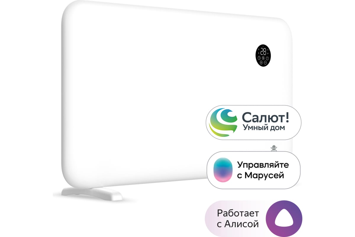 

Комплект конвектор+умная колонка 2 кВт 30 м², 220В, напольно-настенный, сенсорное, термостат, белый, SLS HEAT-02 (SLS-HEAT2-SBRKIT) (управление через приложение), HEAT-02