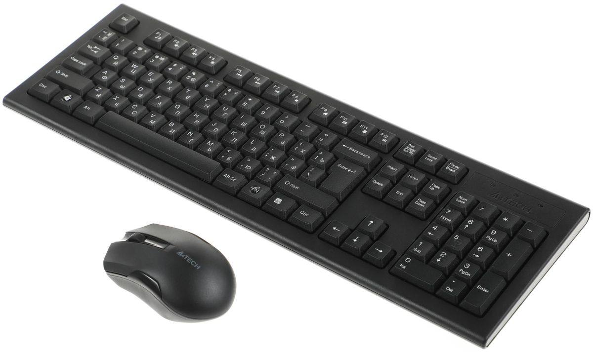 Клавиатура + мышь A4Tech 3000NS, USB, черный (3000NS)