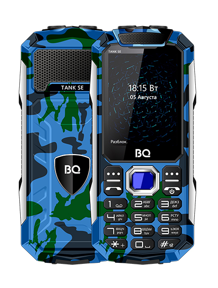 

Мобильный телефон BQ 2432 Tank SE, 2.4" 320x240 TFT, 32Mb RAM, 32Mb, 2-Sim, 2500 мА·ч, micro-USB, камуфляж, 2432 Tank SE