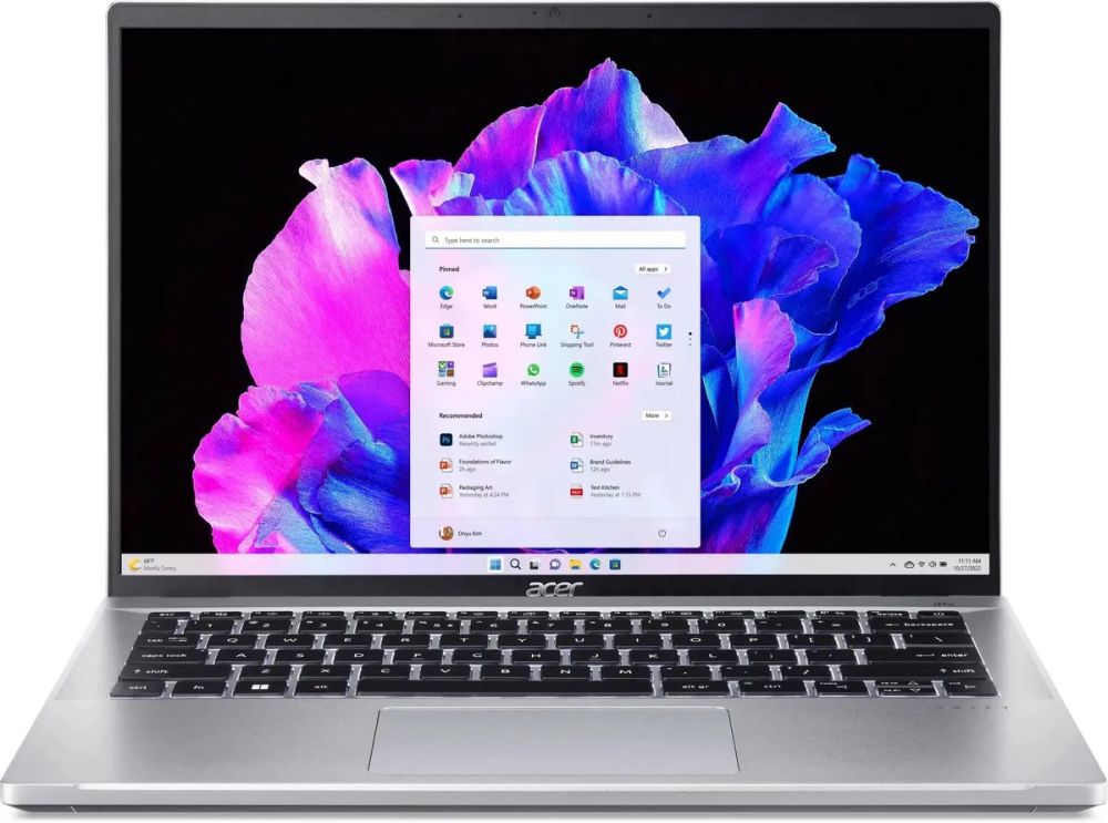 

Ноутбук Acer Swift 14 GO SFG14-71-765D 14" OLED 2880x1800, Intel Core i7 13620H 1.8 ГГц, 16Gb RAM, 1Tb SSD, W11, серебристый (NX.KLQCD.002), SFG14-71-765D