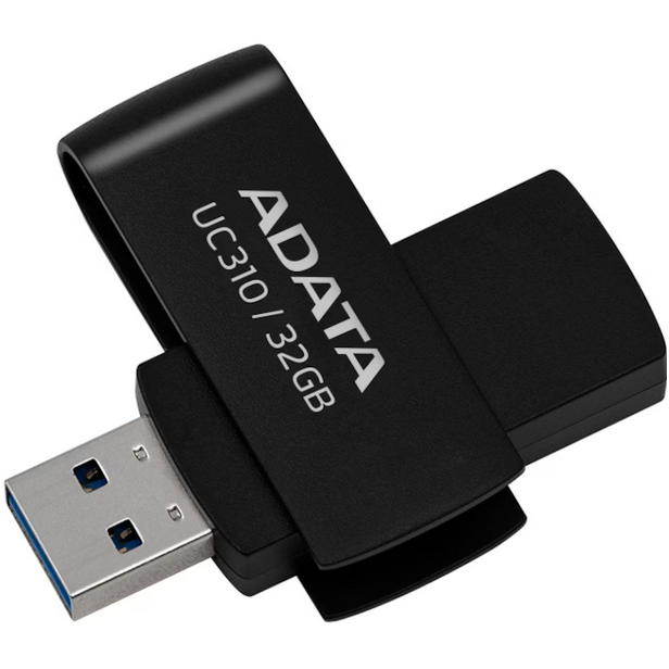 

Флешка 32Gb USB 3.2 ADATA UC310, черный (UC310-32G-RBK)