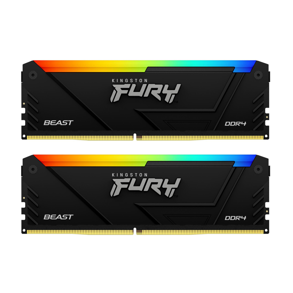 

Комплект памяти DDR4 DIMM 16Gb (2x8Gb), 3200MHz, CL16, 1.35V, Kingston, FURY Beast Black RGB XMP (KF432C16BB2AK2/16) Retail, KF432C16BB2AK2/16