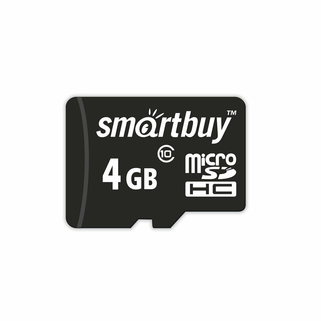 Карта памяти 4Gb microSD SmartBuy Class 10 + адаптер (224797)