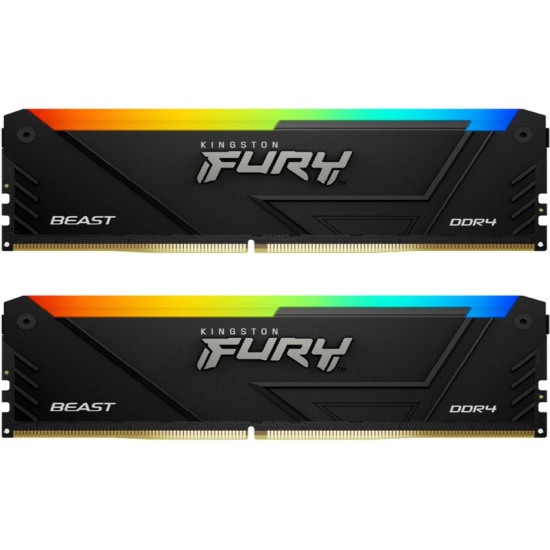 

Комплект памяти DDR4 DIMM 32Gb (2x16Gb), 3733MHz, CL18, 1.35V, Kingston, Fury Beast Black RGB (KF436C18BB2AK2/32) Retail, KF436C18BB2AK2/32
