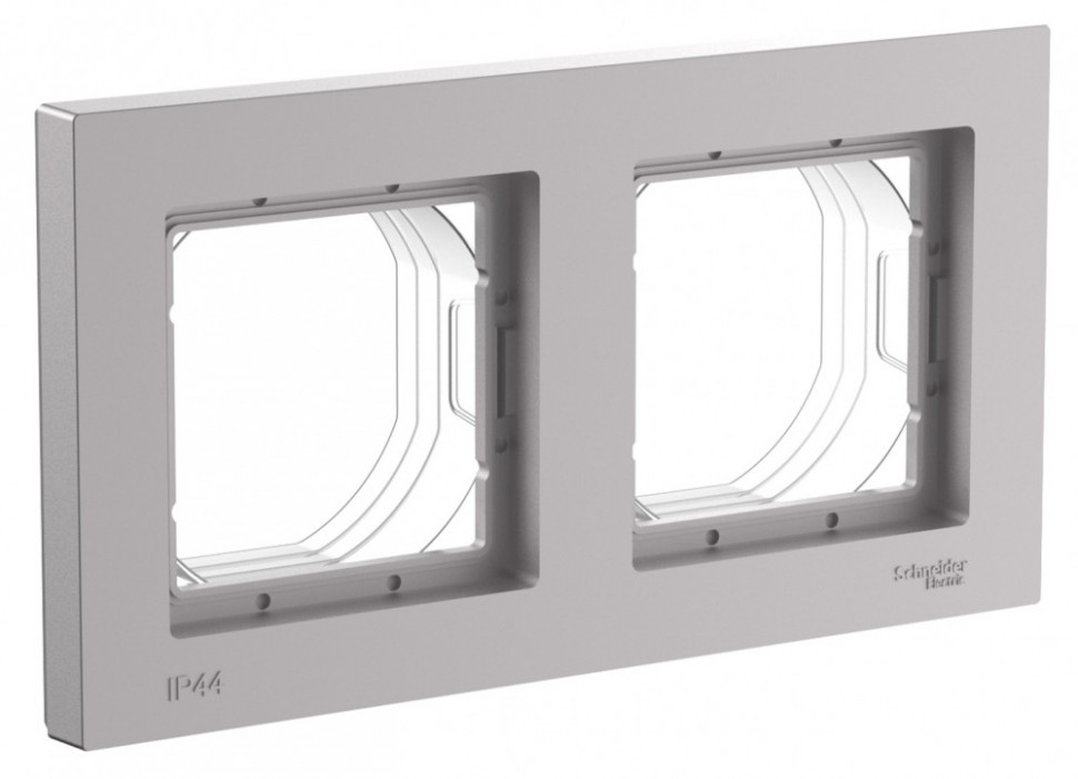 

Рамка Schneider Electric AtlasDesign Aqua, 2-поста, алюминий (ATN440302)