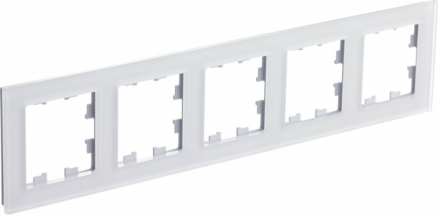 

Рамка Schneider Electric AtlasDesign Nature, 5-постов, матовое органическое стекло белый (ATN330105)