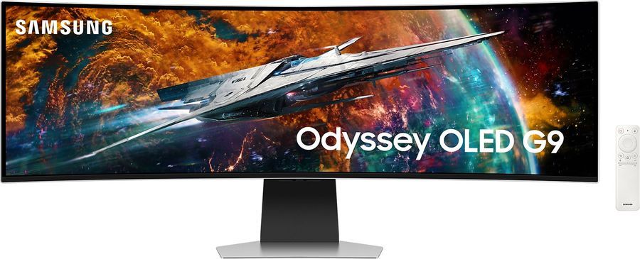 

Монитор 49" Samsung Odyssey G9 S49CG954SI OLED, изогнутый, 5120x1440 (32:9), 250кд/м2, 240 Гц, 0.03 мс, 178°/178°, HDMI, DisplayPort, USB-Hub, серебристый (LS49CG954SIXCI), S49CG954SI