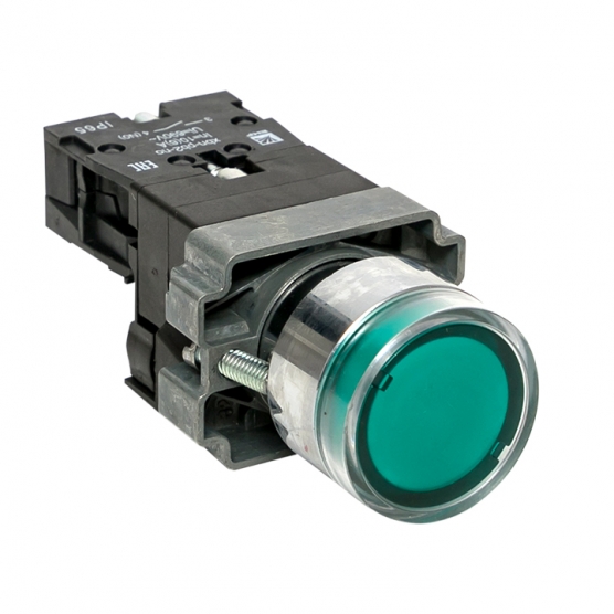 

Кнопка плоская, зеленый, EKF xb2-bw31-230 (xb2-bw31-230), xb2-bw31-230