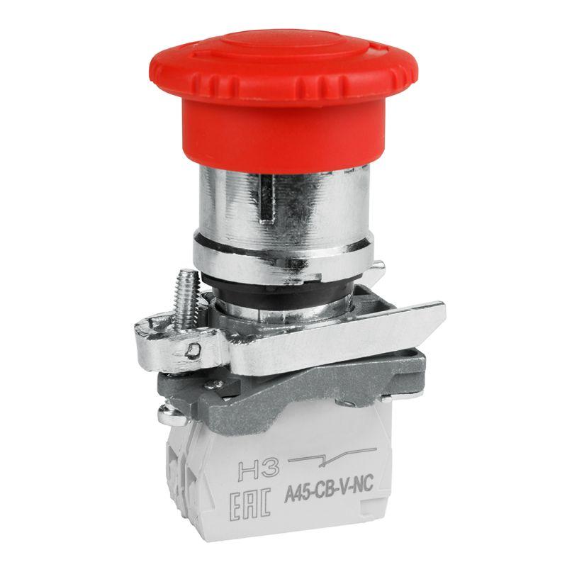 

Кнопка грибовидная 22 мм, 1NO 1NC, красный, КЭАЗ XB4BS8445 (332179), XB4BS8445