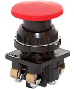 Кнопка грибовидная, 1NO 1NC, красный, Электротехник КЕ-021 (ET511659)