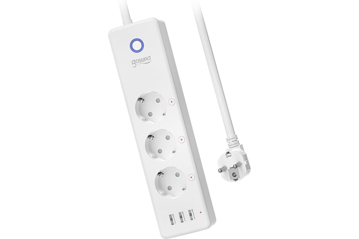 Умный сетевой фильтр Gosund Smart Plug, WiFi, белый, 1236306 купить по цене  2450 руб в Новосибирске в интернет-магазине e2e4