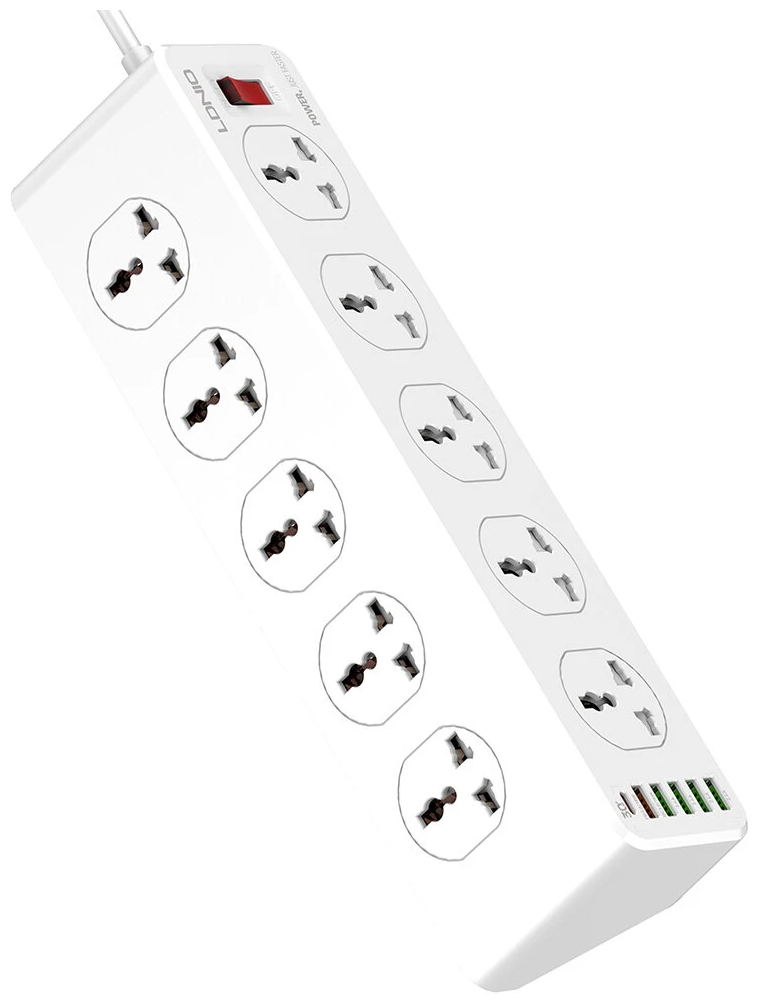 

Удлинитель LDNIO SC10610, 10-розеток, 2 м, белый (LD_D0426), SC10610