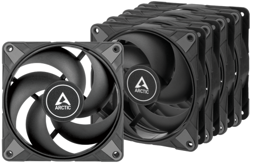 Комплект вентиляторов Arctic Cooling P12 Max, 120 мм, 3300rpm, 25.3 дБ, 4-pin, 5шт (ACFAN00289A)