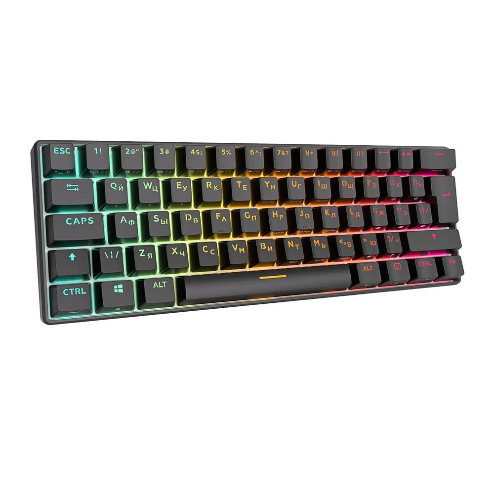Mechanical keyboard Royal Kludge RK61 RGB red switch black