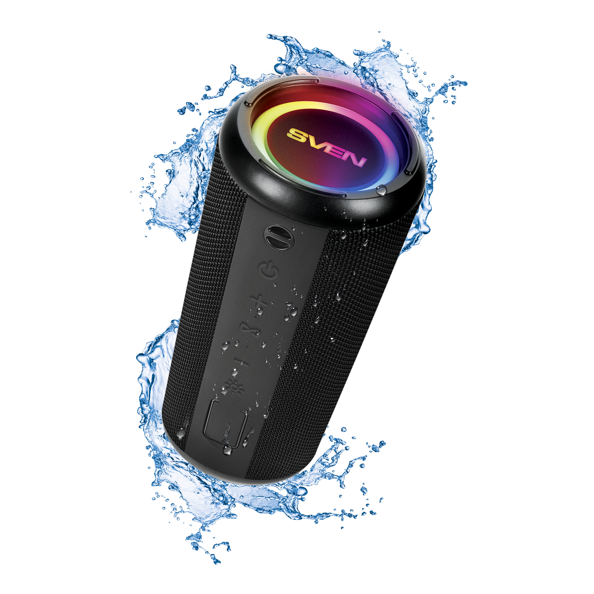 

Портативная акустика SVEN PS-315, 20 Вт, AUX, USB, microSD, Bluetooth, подсветка, черный (SV-021702), PS-315